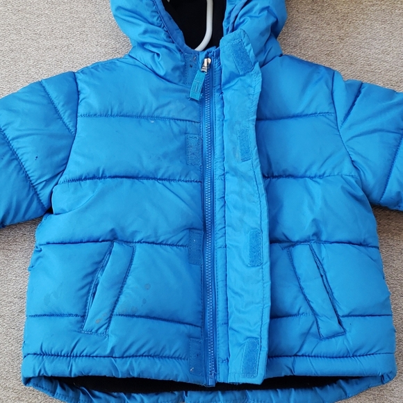 Blue puffy winter jacket / coat - Picture 2 of 3